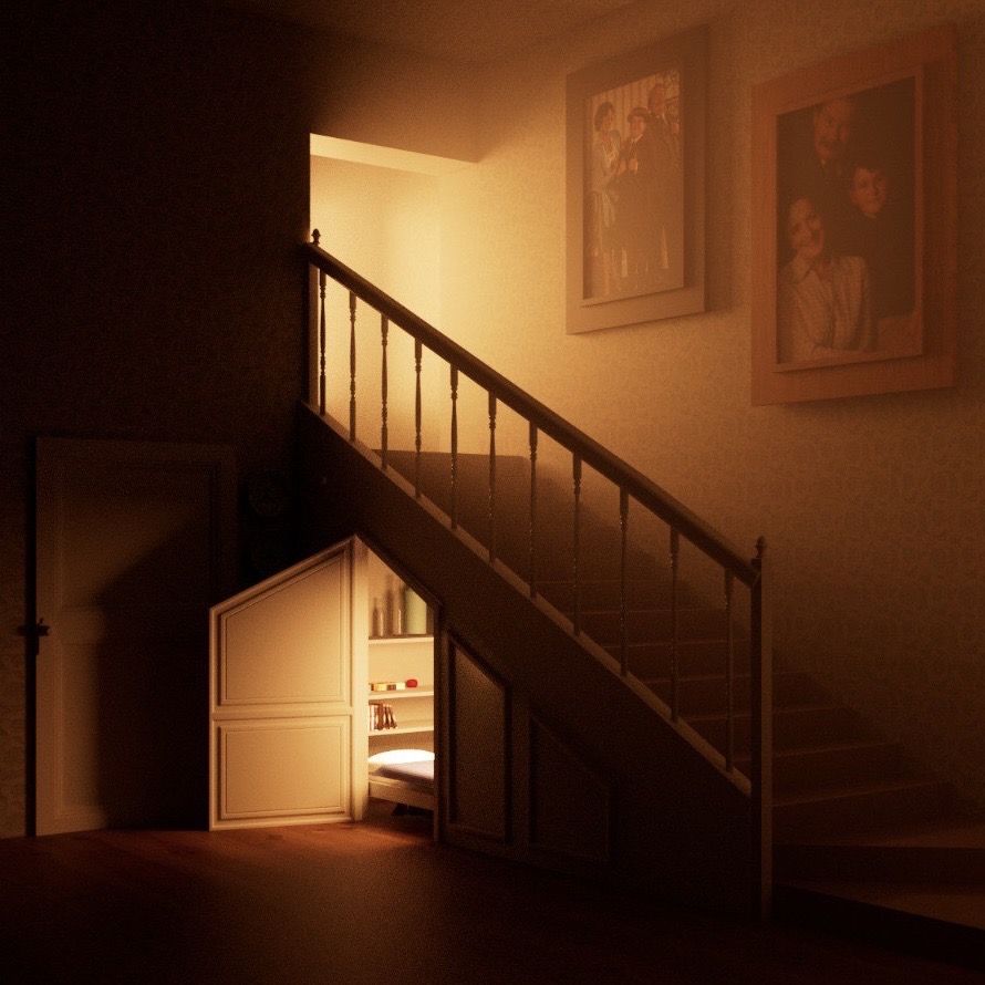 Magic 3D: Cupboard under the stairs — a2