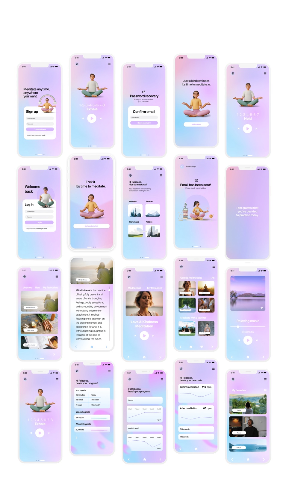 UX/UI: Meditation App — a4